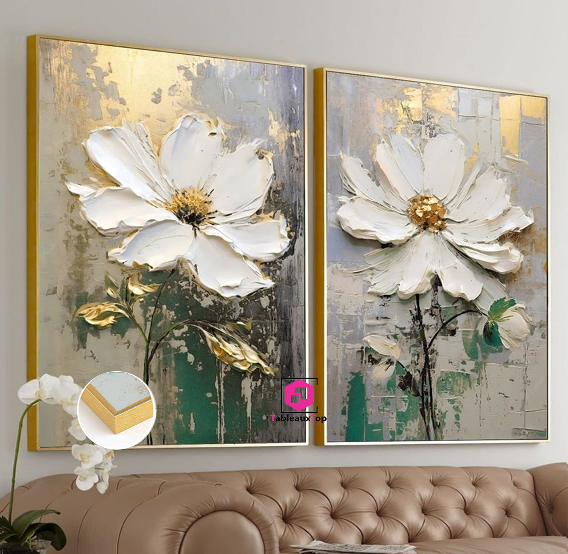 Art feuilles d'or 2pieces v3