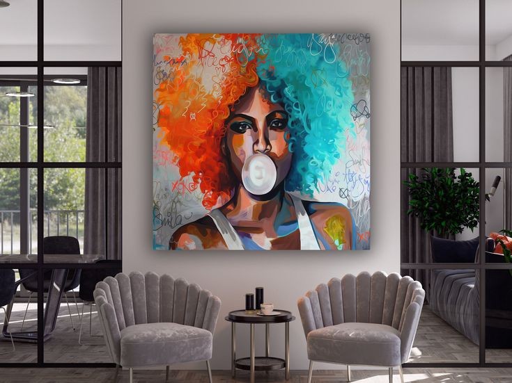 Colorful woman