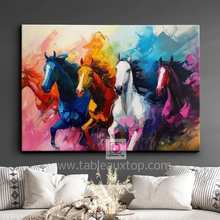 Colorful horses