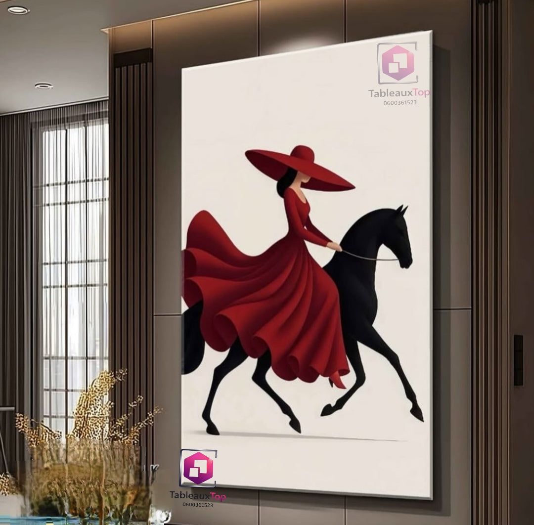Chevalière en rouge