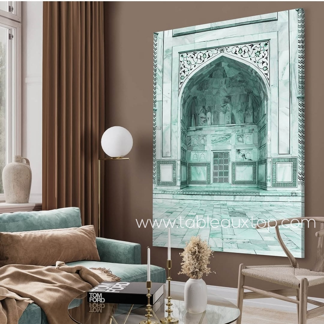 Architectural photo art of the taj mahal