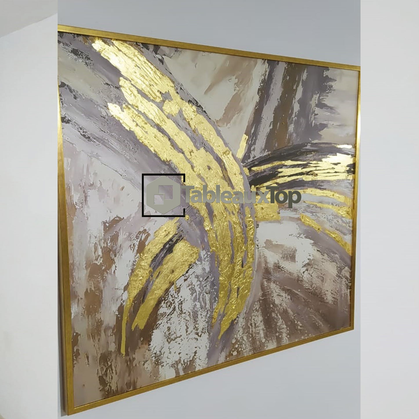 Tableau abstrait carré v17