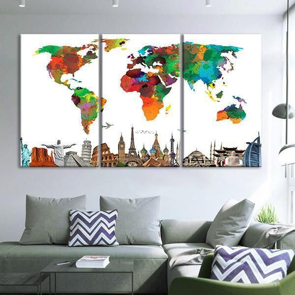tableau carte du monde