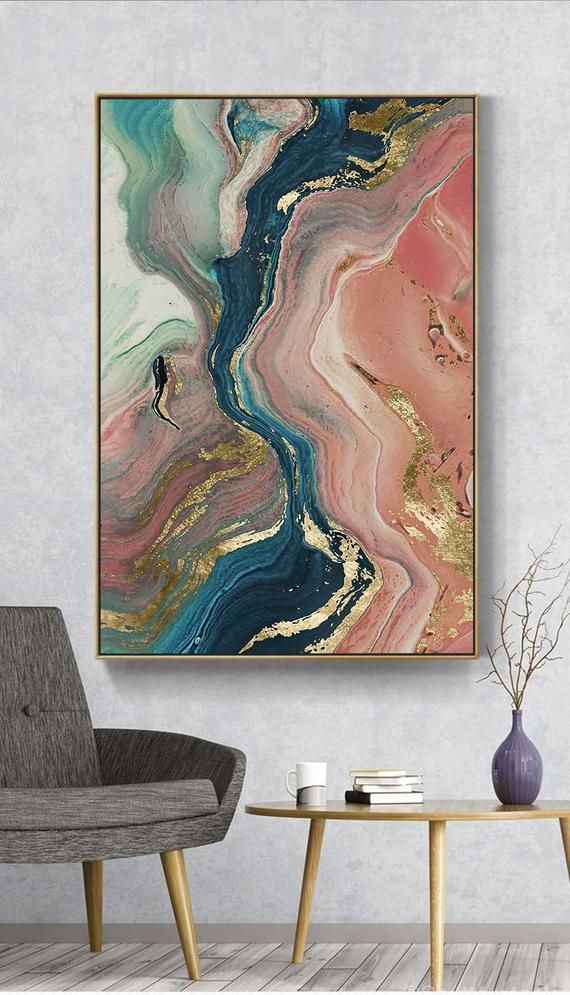 tableau avec cadre doré