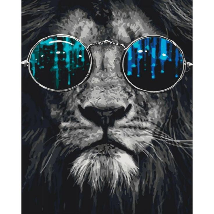 tableau lion