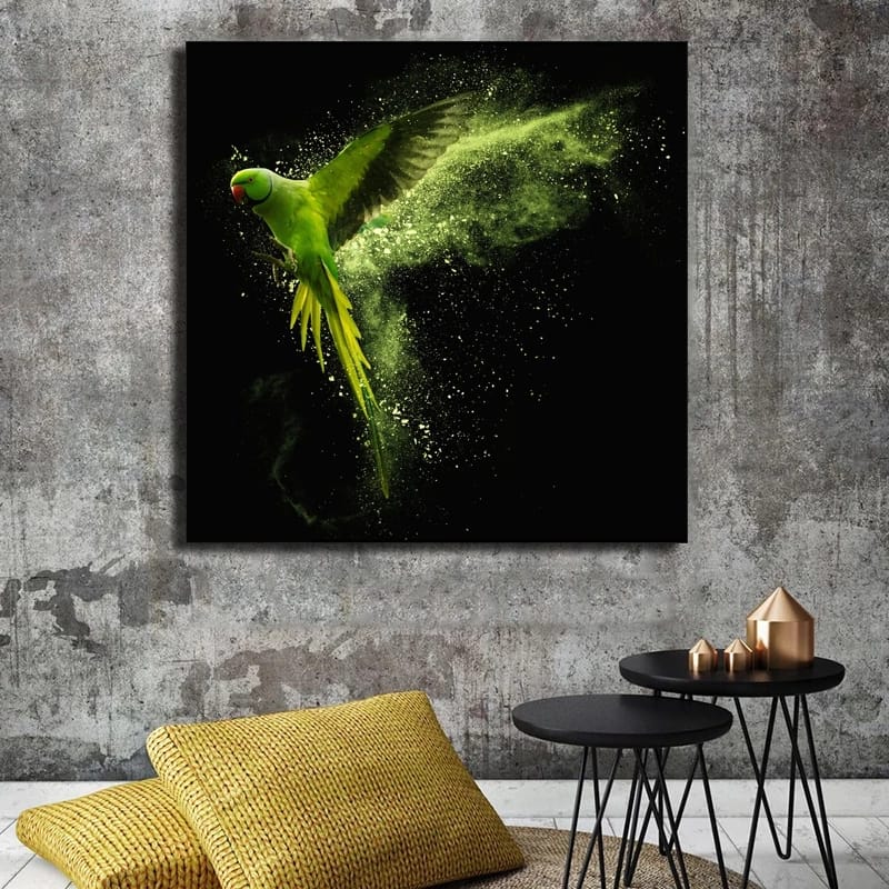 Tableau oiseau Vert