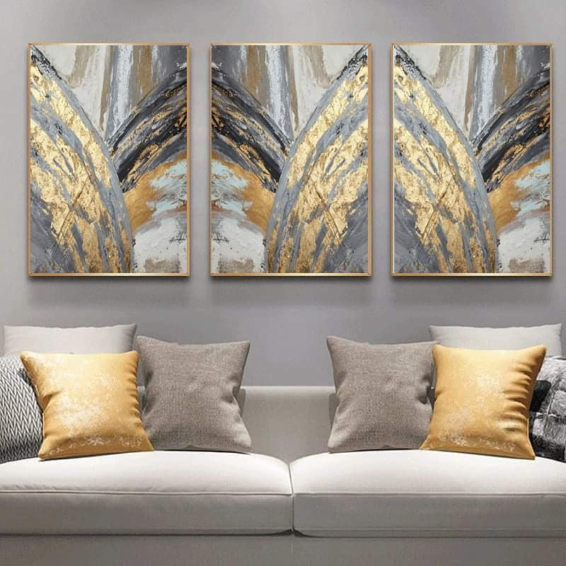 tableaux abstraits marron beige
