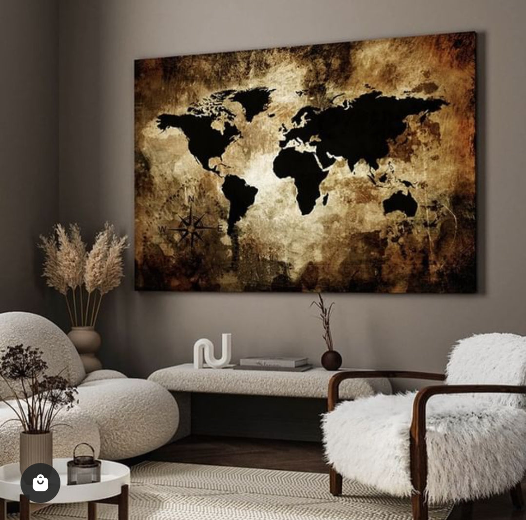 Carte du monde tableau