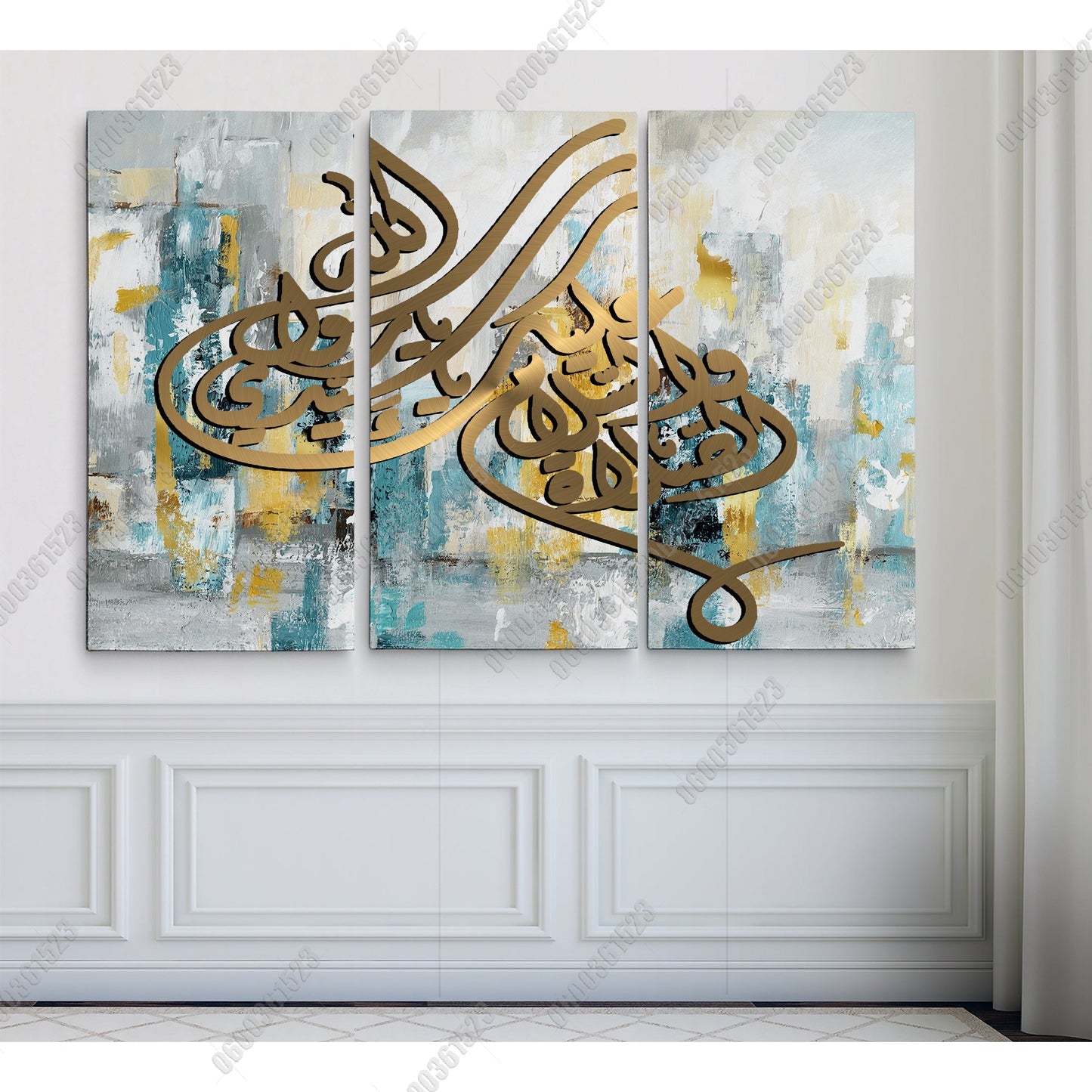 8Calligraphie islamique 5 pièces v8