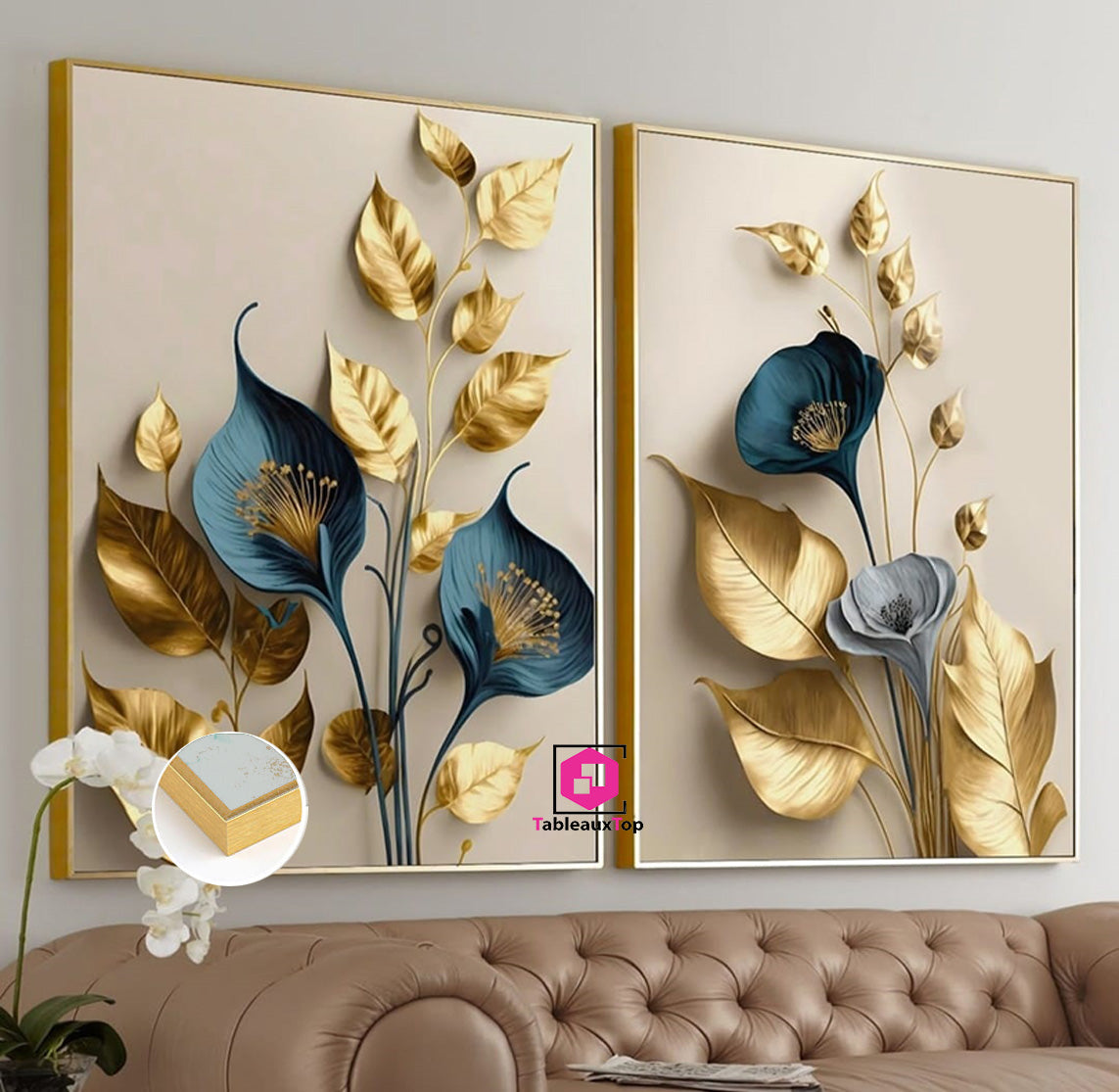 Art feuilles d'or 2pieces v4