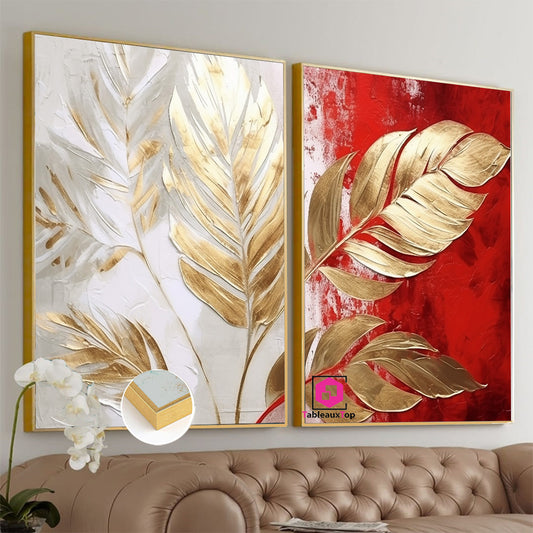 Art feuilles d'or 2pieces v8