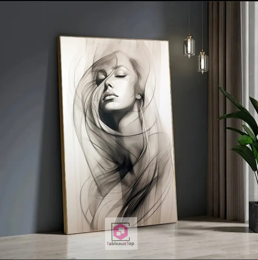 Tableau portrait féminin