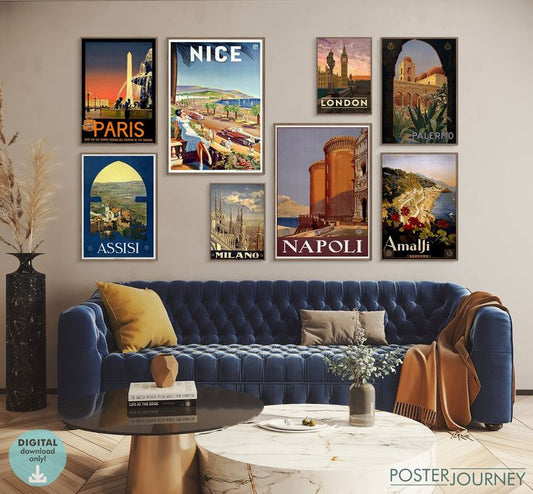 Lot de 8 voyage vintage