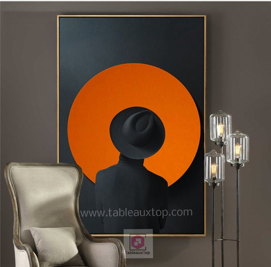 Portrait homme-orange