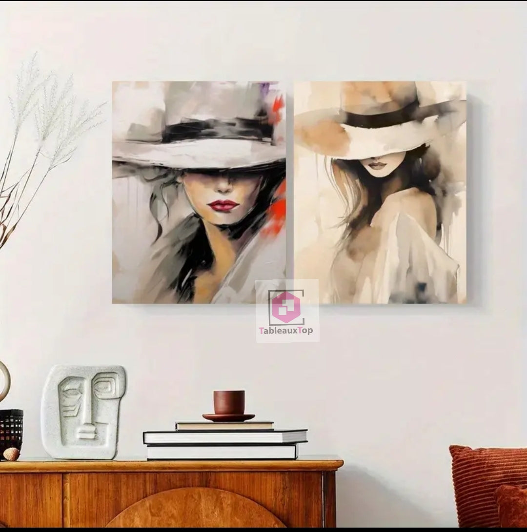 Tableau portrait féminin