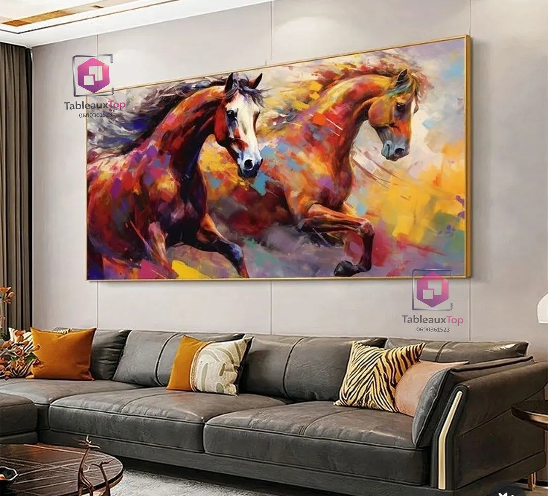 Colorful horses