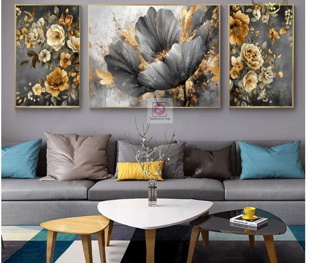 Moderne art gold and black