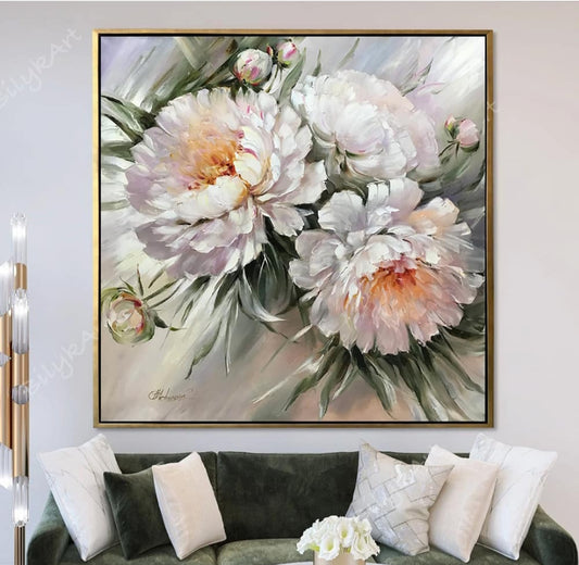 Tableau fleurs moderne