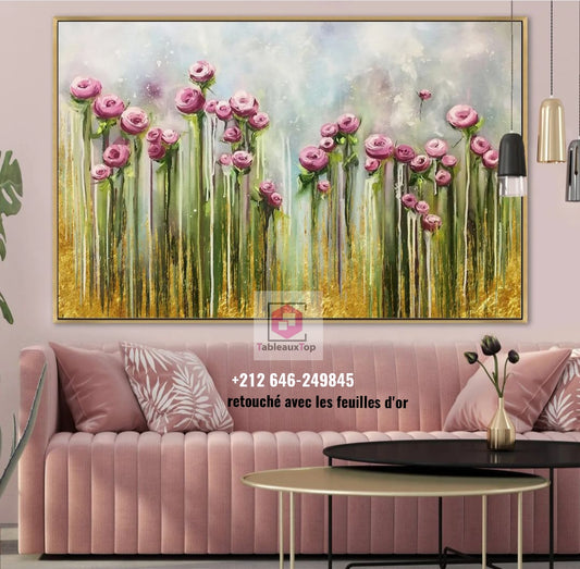 Tableau floral moderne