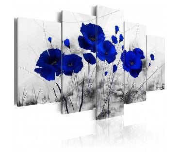 tableau fleur bleu