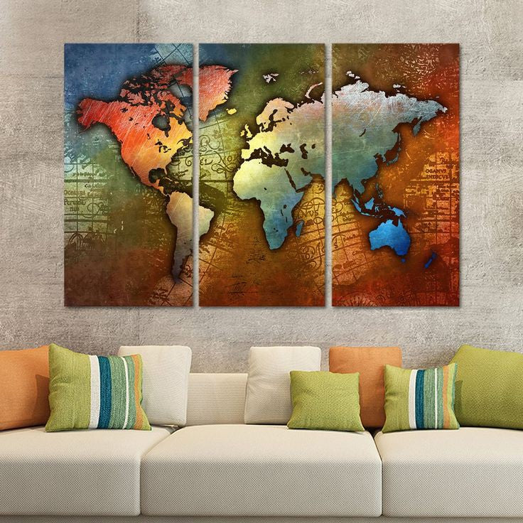 tableau carte du monde
